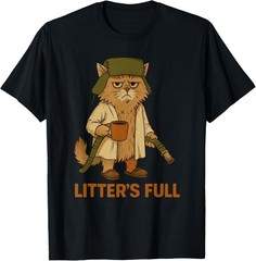 Litter’s Full Funny Cat Lovers Christmas Xmas T-Shirt