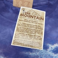 Vintage The Mountain Owl T-Shirt Hand Dyed NEW w/ TAGS Mens XL Blue Y2K 1999