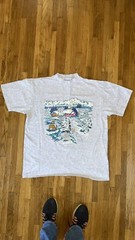 Vintage 90’s Oneita Winter Snow Scene Single Stitch Tee.🔥