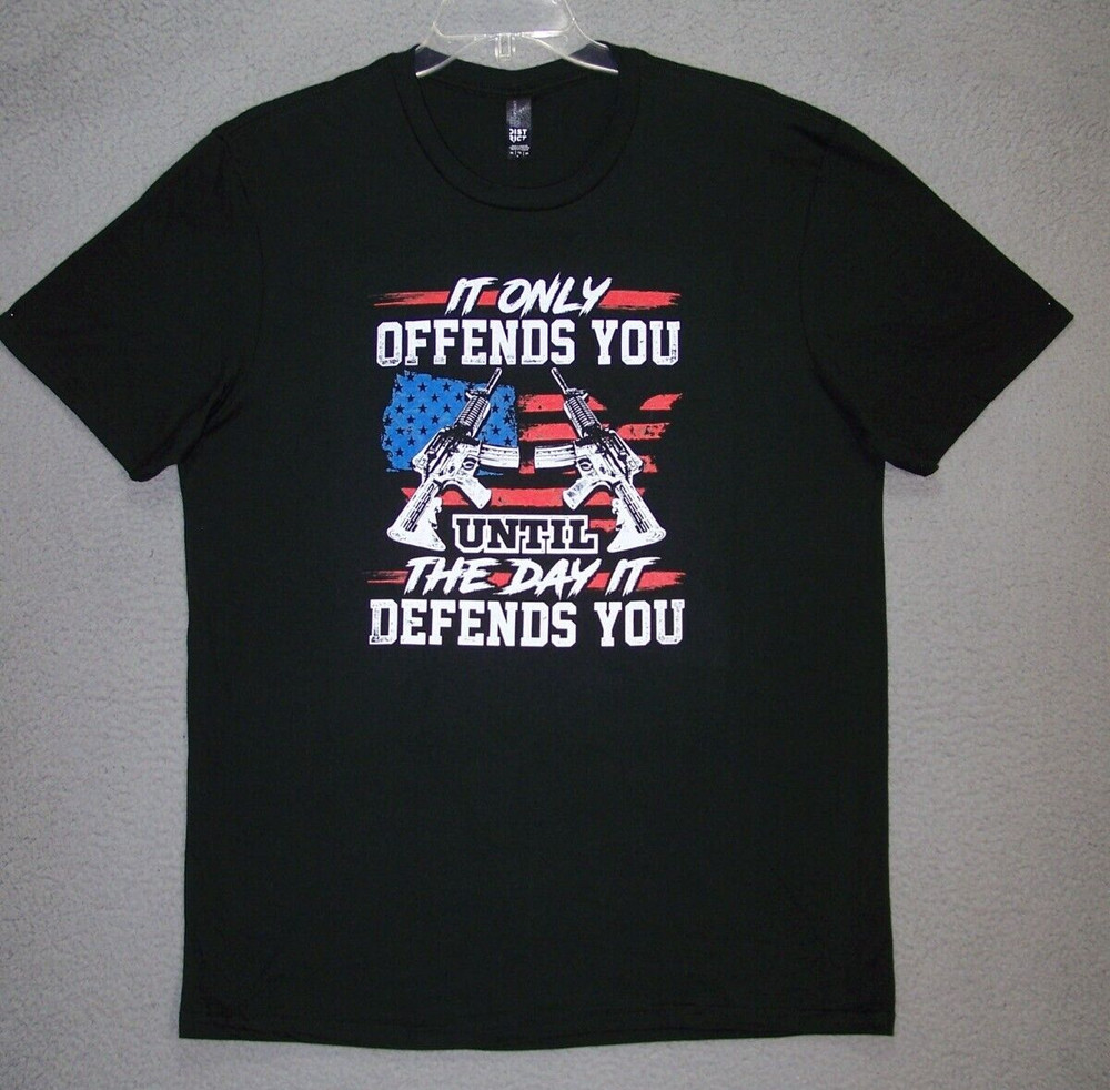2nd Amendment Shirt Adult Extra Large Black Graphic Patriotic Short Sleeve Mens