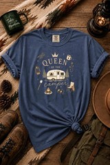 Queen of the Camper Shirt, RV Camping Graphic Tee T-Shirt