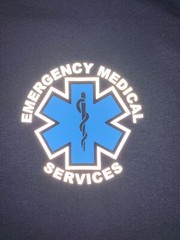 EMS EMT Paramedic Silver Reflective Long Sleeve Emergency Medical Navy Blue
