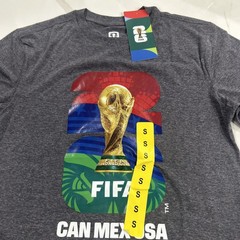 FIFA World Cup 2026 T-Shirt Gray Outerstuff Can Mex USA Soccer Graphic Men Small