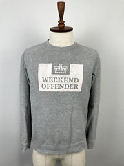 Weekend Offender Gray Big Logo Long Sleeve Men’s Casual Sweatshirt Sz S