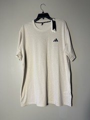 Adidas Sportswear Essentials Men’s Basic T-shirt Beige Size XL New