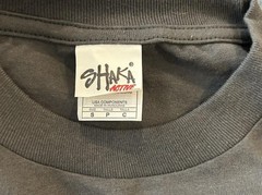 Shaka Active Men’s Short Sleeve Dark Gray Solid 100% Cotton TShirt Size Small