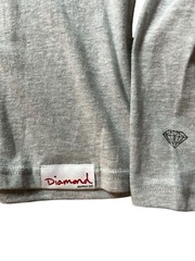 DIAMOND SUPPLY COMPANY BOX LOGO LONG SLEEVE GRAY T-SHIRT LONG SLEEVES SIZE M