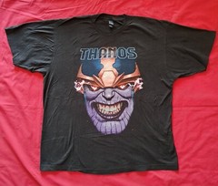 Thanos NEW Black Shirt Size XL Marvel Comics Villain Face Infinity Gauntlet MCU