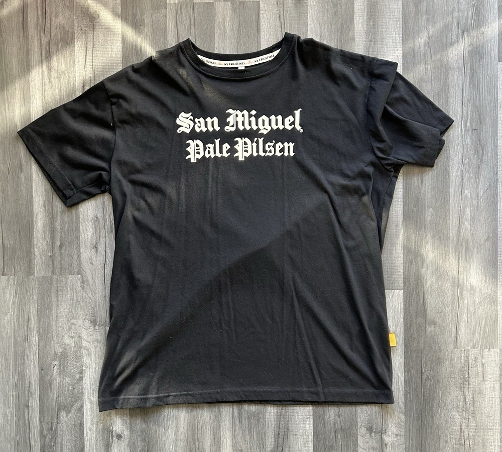 San Miguel XL Pale Pilsen Beer T-Shirt My Philippines Old English Font Tee Top
