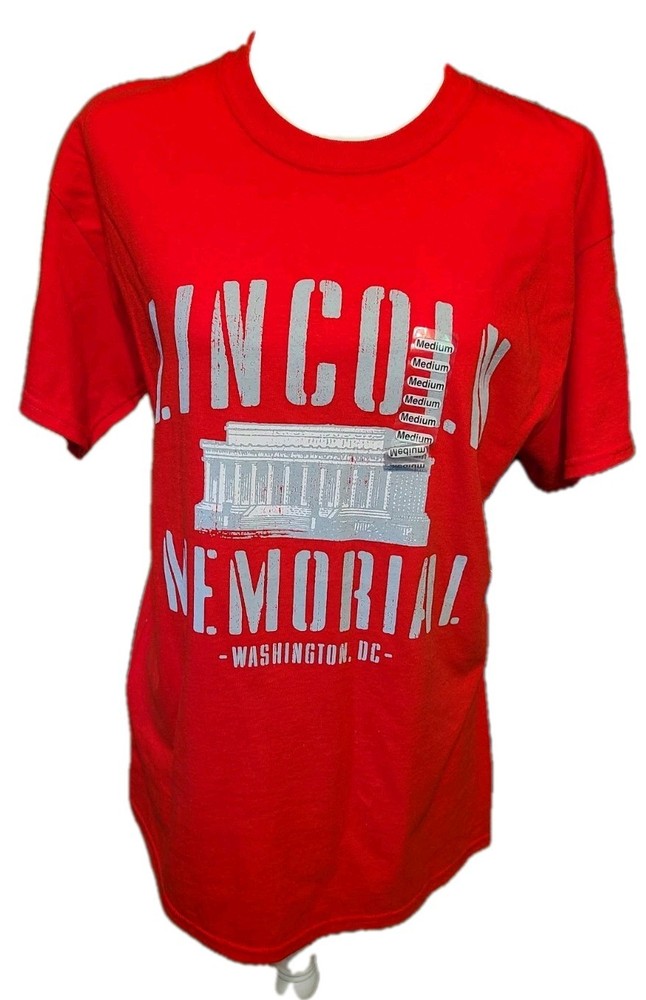 NWT Lincoln Memorial Men’s Medium ‘BLUE 84’ Brand Tshirt Color Red Gray