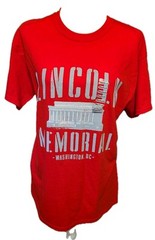 NWT Lincoln Memorial Men’s Medium ‘BLUE 84’ Brand Tshirt Color Red Gray