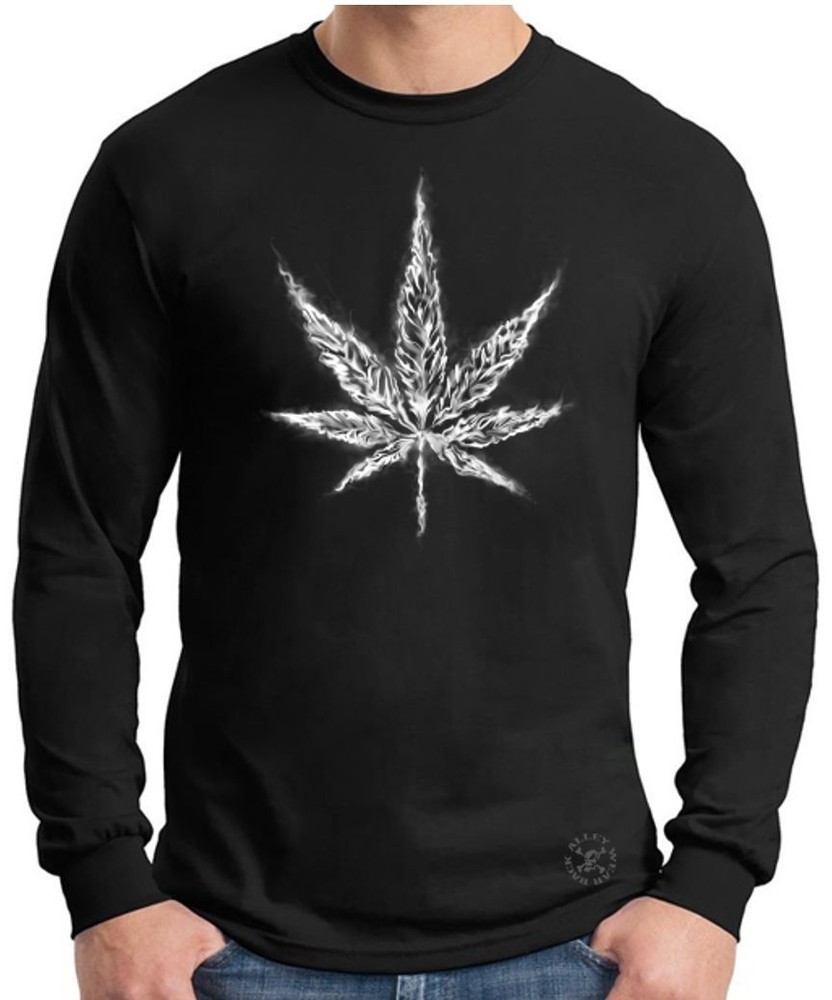 MARIJUANA LEAF LONG SLEEVE T-Shirt ~ Weed 420 Tee ~ Chronic Pot Marijuana