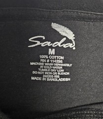 Lot of 3 – Sada Men’s Short Sleeve T-Shirt Black 100% Cotton Crew Neck Size M
