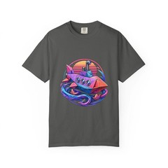 Vaporwave Origami Submarine T-Shirt Graphic