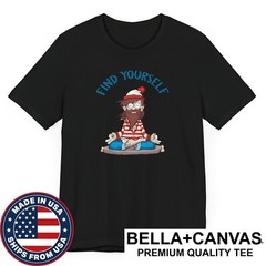 Find Yourself – Where’s Waldo Wally Meditating Funny T-Shirt