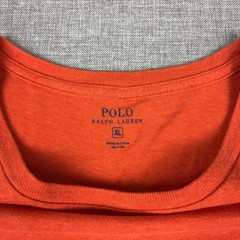 Polo Ralph Lauren Shirt Mens XL Orange Pocket Tagless Crewneck Cotton Jersey