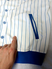 Vintage Bad Boy Brand Baseball Jersey L 1993 Pinstripe Snap Button Shirt Hip Hop
