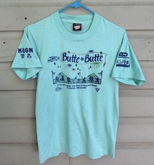 VTG 1988 Butte to Butte 10K Race Eugene Oregon Track Club T Shirt Small 80s AQUA