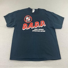 DADD Shirt Mens XL Black Cotton Short Sleeves Dads Against Daughters Dating Tee