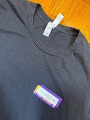 FACEBOOK Artificial Intelligence logo EMPLOYEE T-SHIRT Black Medium Poke Meta AI