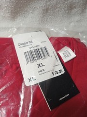 Adidas Men’s Creator Short Sleeve T Shirt Red EK0092 Size XL (Y199)