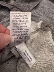 Lucky Brand Henley XL Gray Mock Neck Pullover Long Sleeve Cotton Pockets EUC