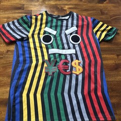 Mens Hudson Outerwear striped face shirt size Large Comfy 100 % polyester