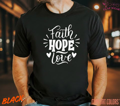 Unisex Retro Faith Hope T-Shirt, Men T shirt,Women T shirt Gift Religion Top