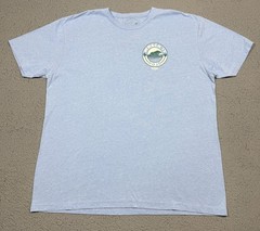 Barbell Shirt Mens 2XL Blue Wreck It Dojo Wave Graphic Gym Tee Tagless
