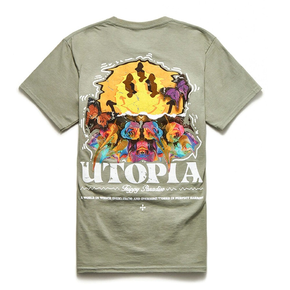 Pacsun Utopia Trippy Paradise Men’s Graphic Print T-Shirt – NWT