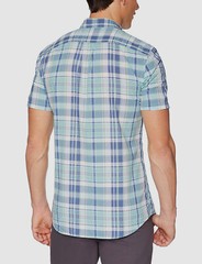 $395 Goodthreads Men’s Blue Plaid Slim-Fit Short Sleeve Shirt Size 2XL