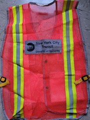 VTG MTA NYC TRANSIT NEW YORK CITY BUS TRAIN SAFETY VEST SHIRT UNIFORM NYPD GIFT!
