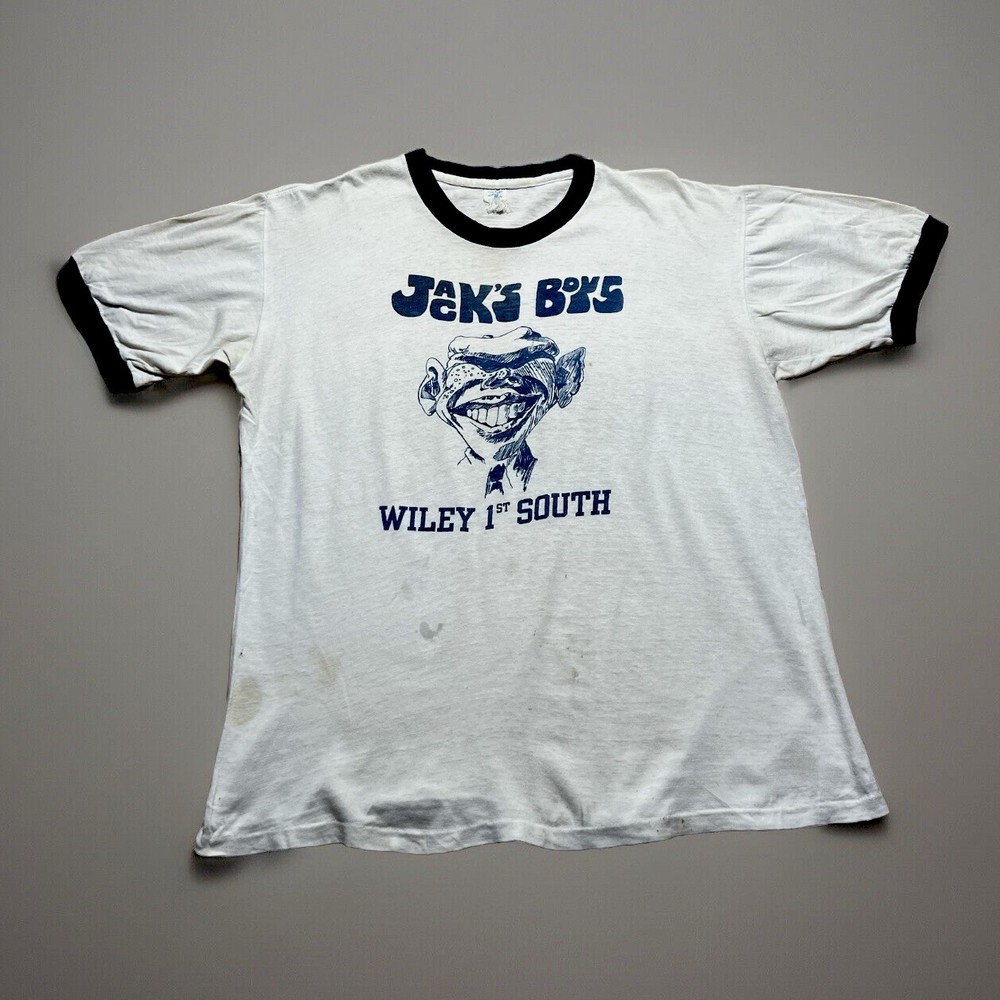 True Vintage 50s Jacks Boys Wiley 1st South Newsboys Style Art Shirt Size Large