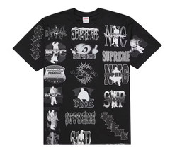 Supreme Flash Tee Woodland Camo Black White Size M/L/XL