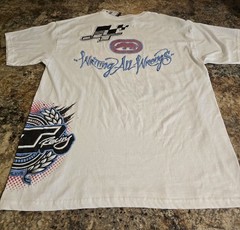 Ecko Unltd x JT Racing size XL “Writing All Wrongs” T-shirt White.