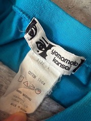 90s Kansai Yamamoto Vintage Art T-Shirt Japanese L Blue Multi