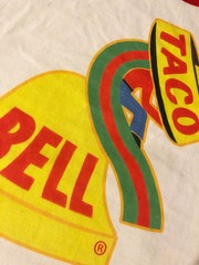 Taco Bell 1970s Vintage Mascot RINGER Tee FREE S&H Fast Food