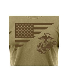 US Marine Corps Flag and EG&A T-Shirt USMC Eagle Globe and Anchor Licensed