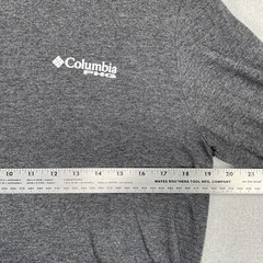 Columbia PHG Shirt Mens M Gray Outdoor Long Sleeve Hunting Crew Neck