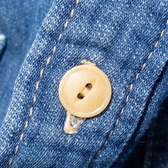 J.PRESS RED LABEL Indigo Blue Denim Shirt S Triple Stitch Workwear