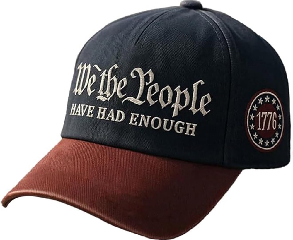 We The People Baseball Cap, Embroidered Have Had Enough 1776 Star Badge Hat f…