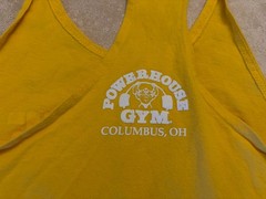 Vintage Powerhouse Gym Columpus OH Tank Top Stringer Tee