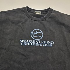 VTG Spearmint Rhino Strip Club T-Shirt Men 2XL Rhino Money Stripper Fade Y2K