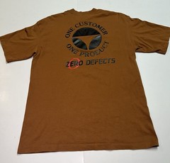 Vintage 90s Tee Jays Sof Tee Taylor Made USA Graphic Shirt L Brown