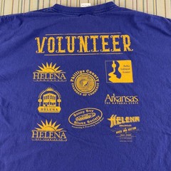 Delta Roots Country Festival Shirt Mens 2XL Purple Volunteer Helena Arkansas