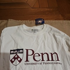Champion Penn University of Pennsylvania Long Sleeve Shirt white Mens Small NWT