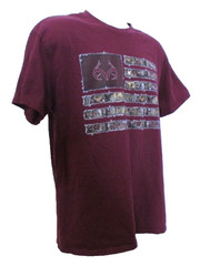 Realtree Men’s Burgandy Short Sleeve T-Shirt Small