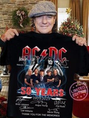 Ac dc 50 years 1973-2023 thank you for the memories shirt