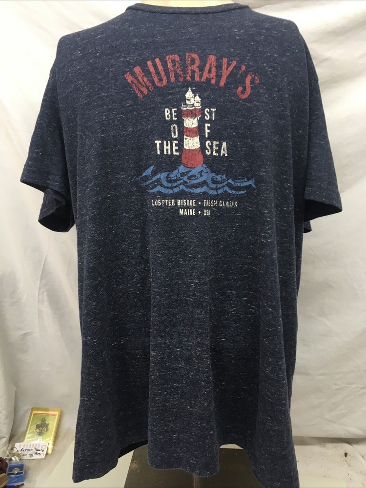 GH Bass Co T-Shirt Work Casual Wear American Murray’s Maine Lighthouse Size XL