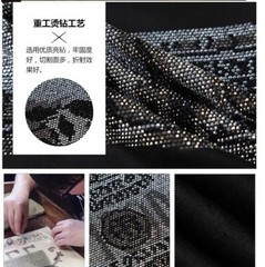 New Fashion Skull Trend Rhinestone Summer Short Sleeve Luxury Men Cotton T-Shirt